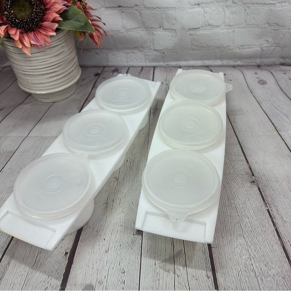 vintage tupperware planter tray/ condiment tray with seals food prep entertain - Picture 12 of 12